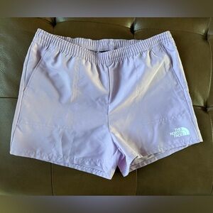 The North Face girls flashdry shorts, lavender, large, new without tags